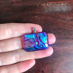 Opalescent glass pendant